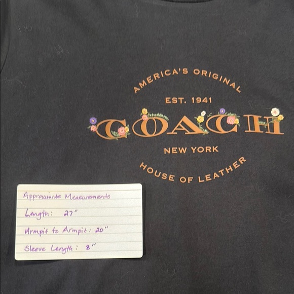 ***NWT* Coach Womens Black T-Shirt - Picture 7 of 7